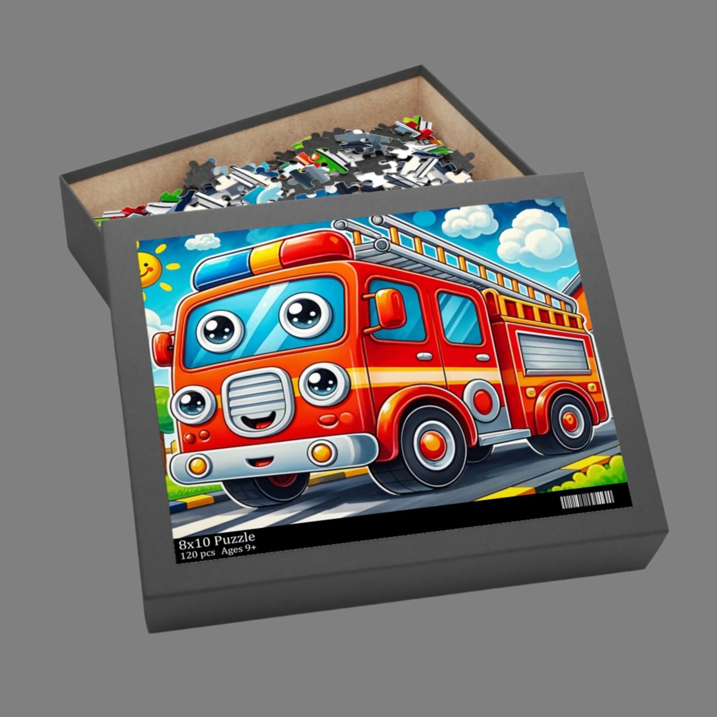 Fire Truck Kids Puzzle - 120-Piece Fun for Young Builders