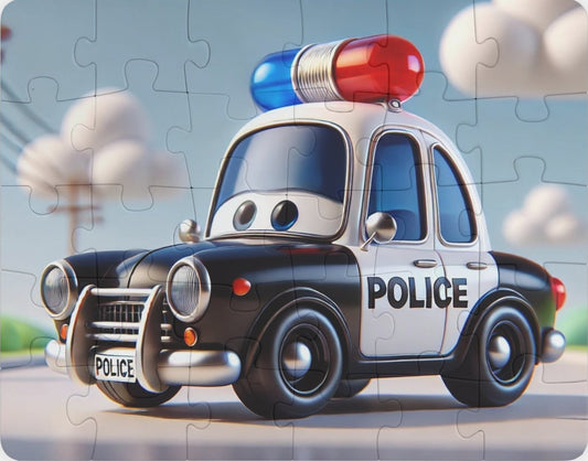 Kids' 30-Piece Police Car Puzzle - Fun Learning for Young Minds