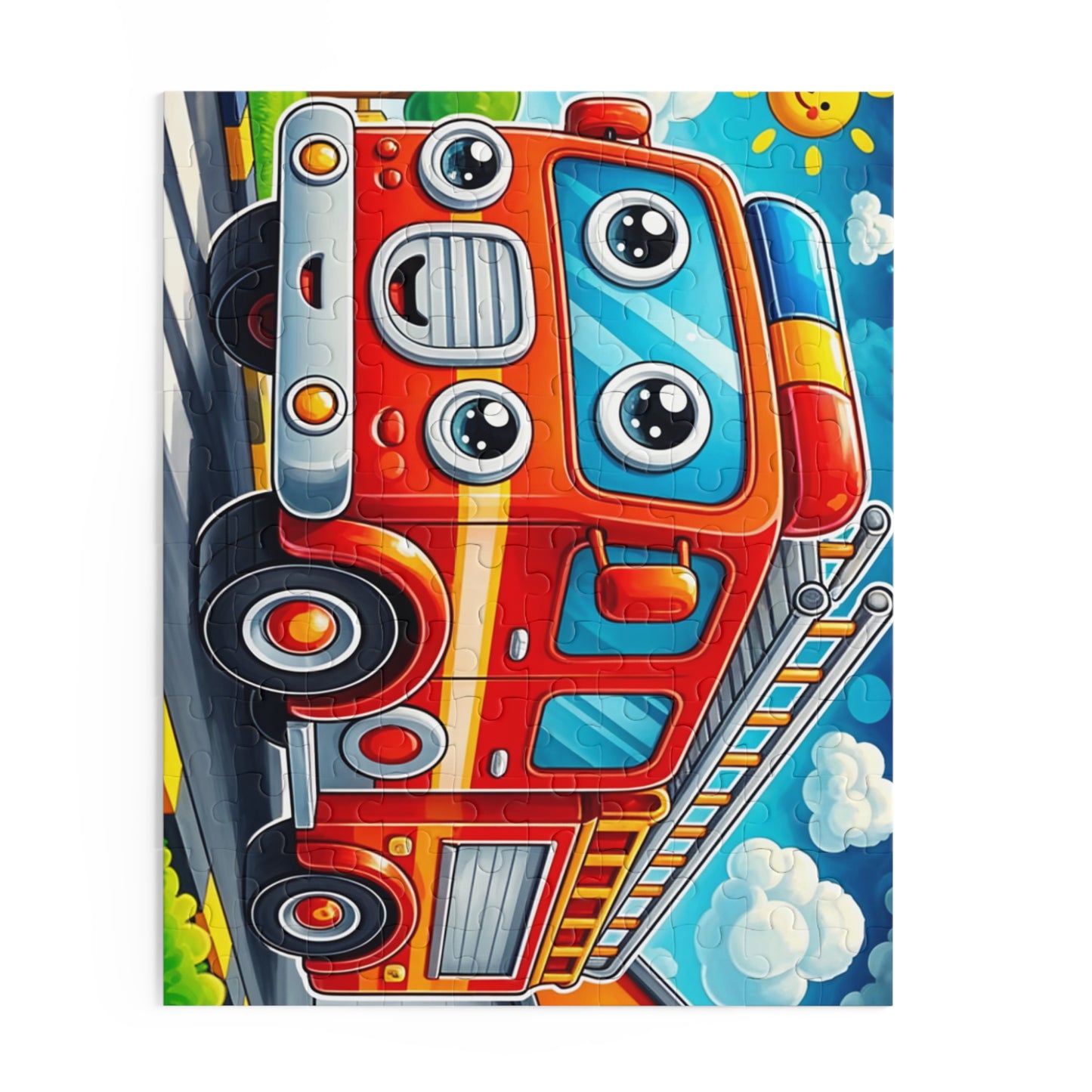 Fire Truck Kids Puzzle - 120-Piece Fun for Young Builders